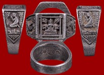 แหวนหน้าพระพุทธเนื้อเงินหน้าเล็ก ปี 2533 (ไซด์ 53)หลวงปู่ดู่วัดสะแก